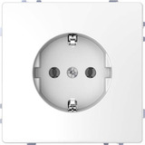 Merten Schutzkontakt-Steckdose mit Steckklemmen, Unterputz, 16 Ampere, 250 Volt, 50 Hertz weiß (glänzend), Retail