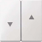 Merten Wippe für Rollladenschalter und Wipptaster Einsatz, Typ 434419, zweiteilige Wippe weiß (glänzend), Retail