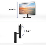 Philips 27E1N1800AE, LED-Monitor 68.6 cm (27 Zoll), schwarz, UltraHD/4K, IPS, HDMI, DP, Adaptive-Sync, HDR, Ergo Fuß