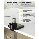 goobay Doppel-Monitorhalterung Office schwarz