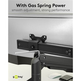 goobay Doppel-Monitorhalterung Office schwarz