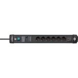 Brennenstuhl Premium-Line Steckdosenleiste 6-fach schwarz, 3 Meter, 60.000A Überspannungsschutz, 2x USB-A