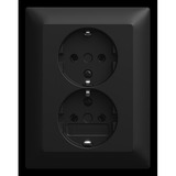 Busch-Jaeger Doppelsteckdose 202 EUJR-915 schwarz, Retail