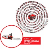 EINHELL Professional Akku-Kettensäge GP-LC 36/35 Li - Solo, 36Volt (2x18V) rot/schwarz, ohne Akku und Ladegerät