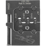 GEDORE Modul-Einsatz für Flachsteckhülsen 4,8, Crimpzange schwarz, (8140-10) für Crimp-Zange modular 8140