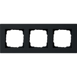 Gira Abdeckrahmen 3-fach flach, Abdeckung schwarz, Retail