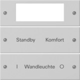 Gira Wippenset zweifach Plus beschreibbar lackiert grau, Retail