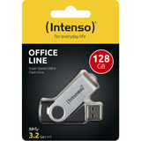 Intenso Office Line 128 GB, USB-Stick silber/schwarz, USB-A 3.2