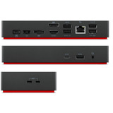 Lenovo ThinkPad Universal USB-C Dock, Dockingstation schwarz, USB, HDMI, DP, RJ-45, mit 135-W-Netzteil