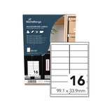 MediaRange Universal-Etiketten, haftend, 99.1 x 33.9 mm, weiß, 800 Etiketten 