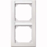Merten Rahmen 2-fach mit Beschriftungsträger Typ 474219, Abdeckrahmen, M-SMART System M weiß (matt), Retail