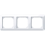 Merten Rahmen dreifach waagerecht und senkrecht glänzend antibakteriell Typ 389325 weiß (glänzend), Retail