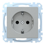 Merten Schutzkontaktsteckdose Standard aluminium, Retail