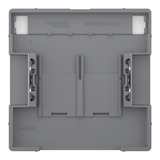 Merten Zentralplatte zwei fach mit Schriftfeld und integrierten Verschlussschiebern, Abdeckung edelstahl, Retail