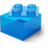 Room Copenhagen LEGO Storage Brick 4 Top Lid Glitter, Aufbewahrungsbox blau/transparent