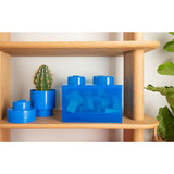 Room Copenhagen LEGO Storage Brick 4 Top Lid Glitter, Aufbewahrungsbox blau/transparent
