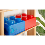 Room Copenhagen LEGO Storage Brick 4 Top Lid Glitter, Aufbewahrungsbox blau/transparent