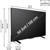 Toshiba 50UV2363DA, LED-Fernseher 126 cm (50 Zoll), schwarz, UltraHD/4K, Triple Tuner, SmartTV, VIDAA
