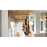 Bosch Heimwerken & Garten Akkuschrauber PushDrive 3,6Volt grün, mit 10-teiligem Schrauberbit-Set
