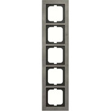 Busch-Jaeger Abdeckrahmen 5-fach, Abdeckung grau, Retail