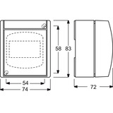 Busch-Jaeger Gehäuse für Kommunikations-Steckverbinder 1758 WN-53 grau, Retail
