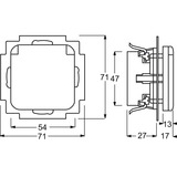 Busch-Jaeger Steckdosen Einsatz mit Klappdeckel Retail