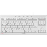 CHERRY STREAM KEYBOARD TKL, Tastatur weiß/grau, DE-Layout, Cherry SX-Scherentechnologie
