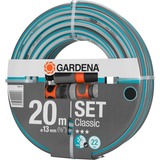 GARDENA Classic Schlauch Set 13mm (1/2") grau/türkis, 20 Meter, mit Anschlüssen