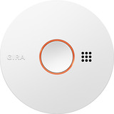 Gira Rauchwarnmelder Basic Q Label mit integrierter Funktionstaste und Störanzeige, Rauchmelder weiß, Retail
