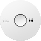 Gira Rauchwarnmelder Basic Q Label mit integrierter Funktionstaste und Störanzeige, Rauchmelder weiß, Retail