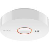 Gira Rauchwarnmelder Basic Q Label mit integrierter Funktionstaste und Störanzeige, Rauchmelder weiß, Retail