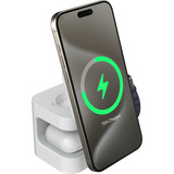  Hyperjuice Qi2 3-in-1 Magnetische Ladestation weiß