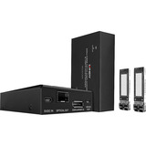 Lindy 300m Fibre Optic DisplayPort 1.2 & USB KVM Extender, DisplayPort-Verlängerung schwarz