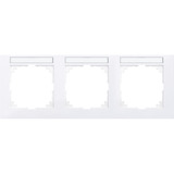 Merten Rahmen dreifach zur eindeutigen Kennzeichnung von Einsätzen weiß, Retail