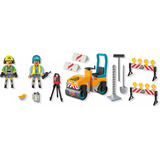 PLAYMOBIL 71751 Action Heroes Straßenbaustelle, Konstruktionsspielzeug 