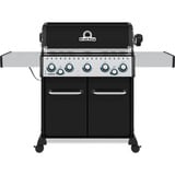 Broil King Gasgrill Baron 590 - BUNDLE schwarz/edelstahl, mit Seiten- und Heckbrenner, inkl. Gussplatte und Schutzhülle