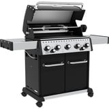 Broil King Gasgrill Baron 590 - BUNDLE schwarz/edelstahl, mit Seiten- und Heckbrenner, inkl. Gussplatte und Schutzhülle
