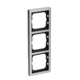 Busch-Jaeger Rahmen dreifach pur Edelstahl Typ 1723-866K zum Abdecken von Schaltern und Steckdosen edelstahl, Retail