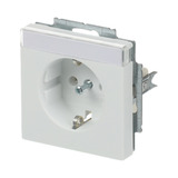 Busch-Jaeger Steckdosen Einsatz mit Schriftfeld matt weiß, Retail