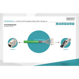 Digitus Professional Cat.8.2 S/FTP Verlegekabel simplex, Dca grün, 500 Meter Trommel