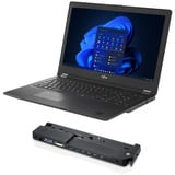 Fujitsu LIFEBOOK U758 Generalüberholt, Notebook schwarz, Intel® Core™ i5-8250U, Intel® UHD Graphics 620, 8 GB DDR4, 256 GB (256 GB SSD), Windows 11 Home