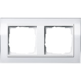 Gira Abdeckrahmen 2fach, Abdeckung weiß, Retail