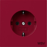 Gira Schutzkontaktsteckdose Typ F 16 Ampere 250 Volt Wechselstrom rot (glänzend), Retail