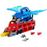 Hot Wheels City Ultimativer 2-in-1 Drachen Transporter, Spielfahrzeug 