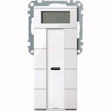 Merten Taster 4-fach mit Raumtemperaturregler und Display, Unterputz, KNX-System weiß (glänzend), Retail