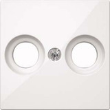 Merten Zentralplatte für Koaxial-Antennensteckdose, glänzend, Unterputz, Kunststoff, IP20 weiß (glänzend), Retail