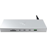 Razer USB 4 Dock - Mercury, Dockingstation silber, USB4, USB-A, USB-C, Gigabit LAN, HDMI, DP, PD