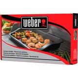 Weber BBQ Keramik-Grillplatte 17885, Pfanne anthrazit