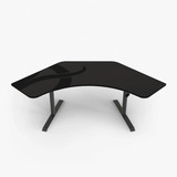Arozzi Arena Angelo, Gaming-Tisch schwarz, Pure Black