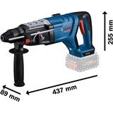 Bosch Akku-Bohrhammer GBH 18V-28 D Professional solo, 18Volt blau/schwarz, ohne Akku und Ladegerät